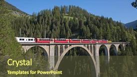  Presentation with train bridge - PPT layouts having bridge - famous wiesener viaduct background and a tawny brown colored foreground