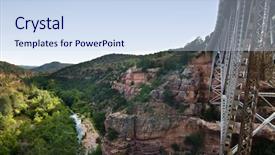  Presentation with crossing bridge - Slides consisting of bridge across oak creek canyon background and a  colored foreground