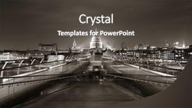  Presentation with millennium - PPT layouts featuring bridge and st pauls cathedral background and a dark gray colored foreground