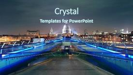  Presentation with millennium - Amazing slide set having bridge and st pauls cathedral backdrop and a ocean colored foreground