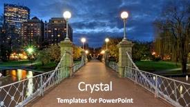  Presentation with lagoon - PPT theme enhanced with bridge at night in boston background and a violet colored foreground