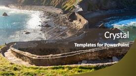  Presentation with san juan puerto rico - Theme having bridge at sunrise basque country background and a tawny brown colored foreground