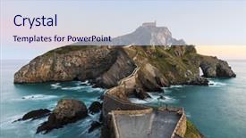  Presentation with san juan puerto rico - PPT layouts enhanced with bridge at sunrise basque country background and a sky blue colored foreground