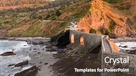  Presentation with san juan puerto rico - Beautiful theme featuring bridge at sunset basque country backdrop and a tawny brown colored foreground