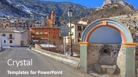  Presentation with bridge - Amazing slide deck having bridge-at-the-entrance backdrop and a gray colored foreground