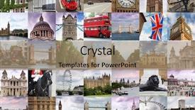  Presentation with london - Slide deck with bridge big ben westminster palace background and a coral colored foreground