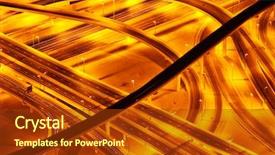  Presentation with expressway - Presentation theme featuring bridge construction - picture of beautiful road background and a tawny brown colored foreground