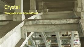  Presentation with bridge construction - PPT layouts consisting of bridge construction background and a tawny brown colored foreground