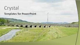  Presentation with ireland - Audience pleasing theme consisting of bridge-county-donegal-ireland backdrop and a white colored foreground