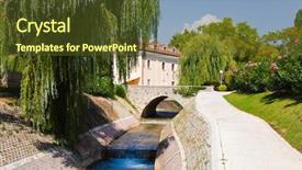  Presentation with croatia split - Presentation having bridge in croatia town split background and a  colored foreground