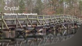  Presentation with campsite - Presentation theme featuring bridge-in-cumberland-mountain-state background and a  colored foreground