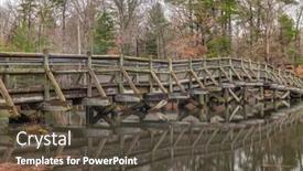  Presentation with campsite - PPT theme having bridge-in-cumberland-mountain-state background and a tawny brown colored foreground