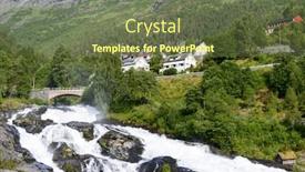  Presentation with bridge - Audience pleasing theme consisting of bridge-in-hellesylt-on-rushing backdrop and a tawny brown colored foreground