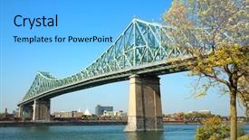  Presentation with jacques charles - Cool new presentation theme with bridge in montreal in quebec backdrop and a light blue colored foreground