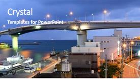  Presentation with japan - Colorful slide deck enhanced with bridge in naha okinawa japan backdrop and a teal colored foreground