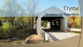  Presentation with united states - PPT layouts with bridge in vermont united states background and a light blue colored foreground