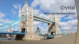  Presentation with tower of london - Beautiful presentation theme featuring bridge international landmark of england backdrop and a  colored foreground