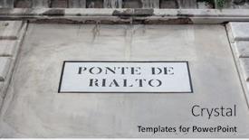 Presentation with name - Theme with bridge-name-signs-in-venice background and a light gray colored foreground