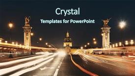  Presentation with paris france - PPT theme having bridge night view with napoleon background and a wine colored foreground