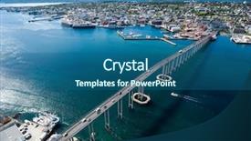  Presentation with norway - Theme having bridge-of-city-tromso-norway background and a ocean colored foreground