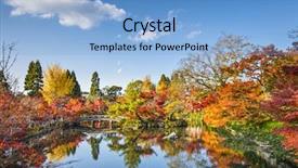  Presentation with kyoto - Audience pleasing slides consisting of bridge of eikando temple backdrop and a light blue colored foreground