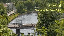  Presentation with czech republic - Slides consisting of bridge-of-friendship-over-olza background and a tawny brown colored foreground