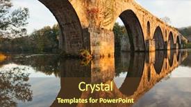  Presentation with bridge - Slides with bridge of ponte do porto background and a tawny brown colored foreground