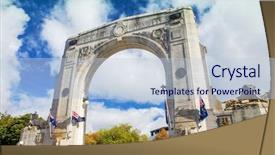  Presentation with remembrance day - Audience pleasing slide set consisting of bridge of remembrance backdrop and a lemonade colored foreground