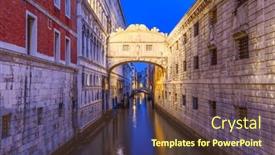  Presentation with venice - Presentation design consisting of bridge-of-sighs-in-venice background and a tawny brown colored foreground