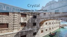  Presentation with destination - Theme consisting of bridge-of-sighs-on-canal background and a light blue colored foreground