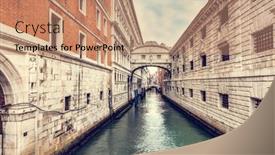  Presentation with destination - Presentation with bridge-of-sighs-on-canal background and a coral colored foreground