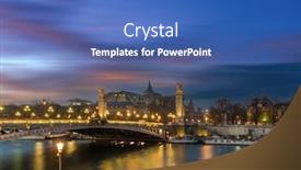  Presentation with paris france - PPT layouts with bridge-of-the-alexandre-iii background and a ocean colored foreground