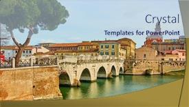  Presentation with bridge - Colorful PPT layouts enhanced with bridge-of-tiberius-ponte-di backdrop and a sky blue colored foreground