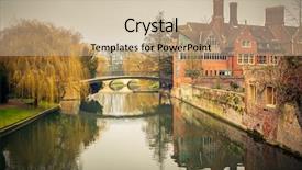  Presentation with bridge - Audience pleasing presentation theme consisting of bridge over cam river cambridge backdrop and a coral colored foreground