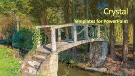  Presentation with bridge over troubled waters - Cool new PPT theme with bridge over canal in amien backdrop and a  colored foreground