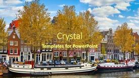 Presentation with amsterdam - Audience pleasing presentation design consisting of bridge-over-channel-in-amsterdam backdrop and a tawny brown colored foreground