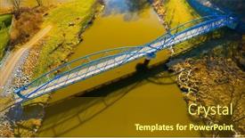  Presentation with bridge construction - Slides consisting of bridge-over-radbuza-river background and a tawny brown colored foreground