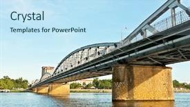  Presentation with vietnam - Slide deck with bridge over river hue background and a sky blue colored foreground