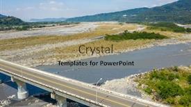  Presentation with golden - Presentation consisting of bridge-over-river-with-golden background and a coral colored foreground