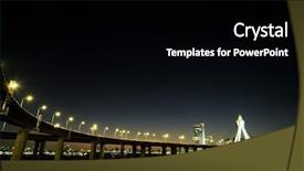  Presentation with korea - Slide deck consisting of bridge over the han river background and a black colored foreground