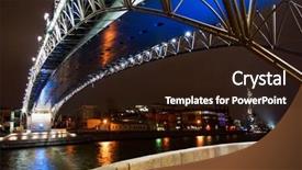  Presentation with crossing bridge - Slides consisting of bridge over the moscow river background and a  colored foreground