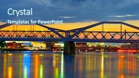  Presentation with cable stayed bridge over river - Amazing slides having bridge over the neckar river the city of mannheim germany backdrop and a ocean colored foreground