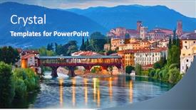  Presentation with bassano - Amazing PPT layouts having bridge-ponte-degli-alpini backdrop and a teal colored foreground