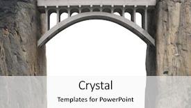  Presentation with bridge engineering - Slide deck having bridge spanning two vertical cliffs background and a white colored foreground