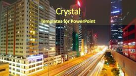  Presentation with orlando florida usa downtown city - PPT theme having bridge street building - downtown city night background and a  colored foreground