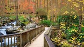  Presentation with falls - Amazing PPT layouts having bridge-to-anna-ruby-falls backdrop and a coral colored foreground