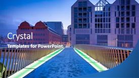  Presentation with dawn - PPT layouts featuring bridge-to-the-granaries-island background and a ocean colored foreground