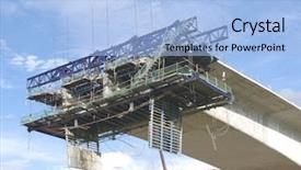  Presentation with highway construction - Colorful slides enhanced with bridge under construction backdrop and a light blue colored foreground