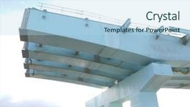  Presentation with bridge construction - PPT theme having bridge under construction background and a light blue colored foreground