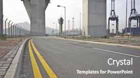  Presentation with urban - Amazing slides having bridge urban scene backdrop and a gray colored foreground